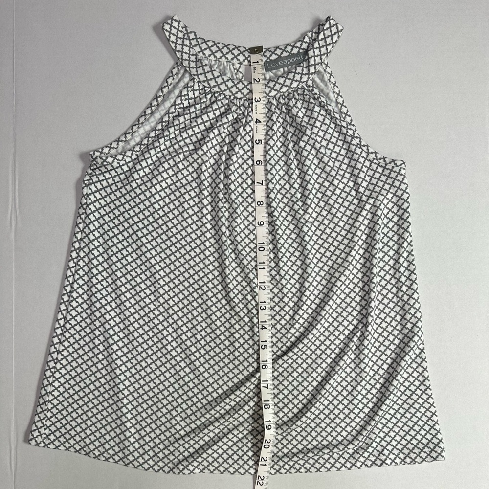 Loveappella Knit Halter Top Size *PETITE SMALL* Modern Minimalist Sleeveless Top - Picture 4 of 9
